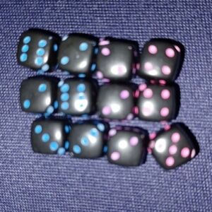 12 Small Acrylic Dice